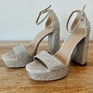 Madden Girl Ivy Rhinestone Omega Platform Heels